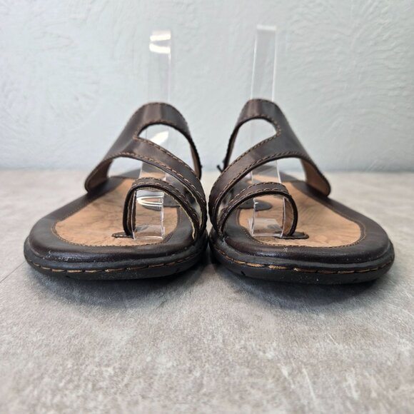B.O.C. Toe Loop Sandals Sz 9 Brown Indie Boho Comfort Open Toe Flip Flop Slides - Picture 3 of 11